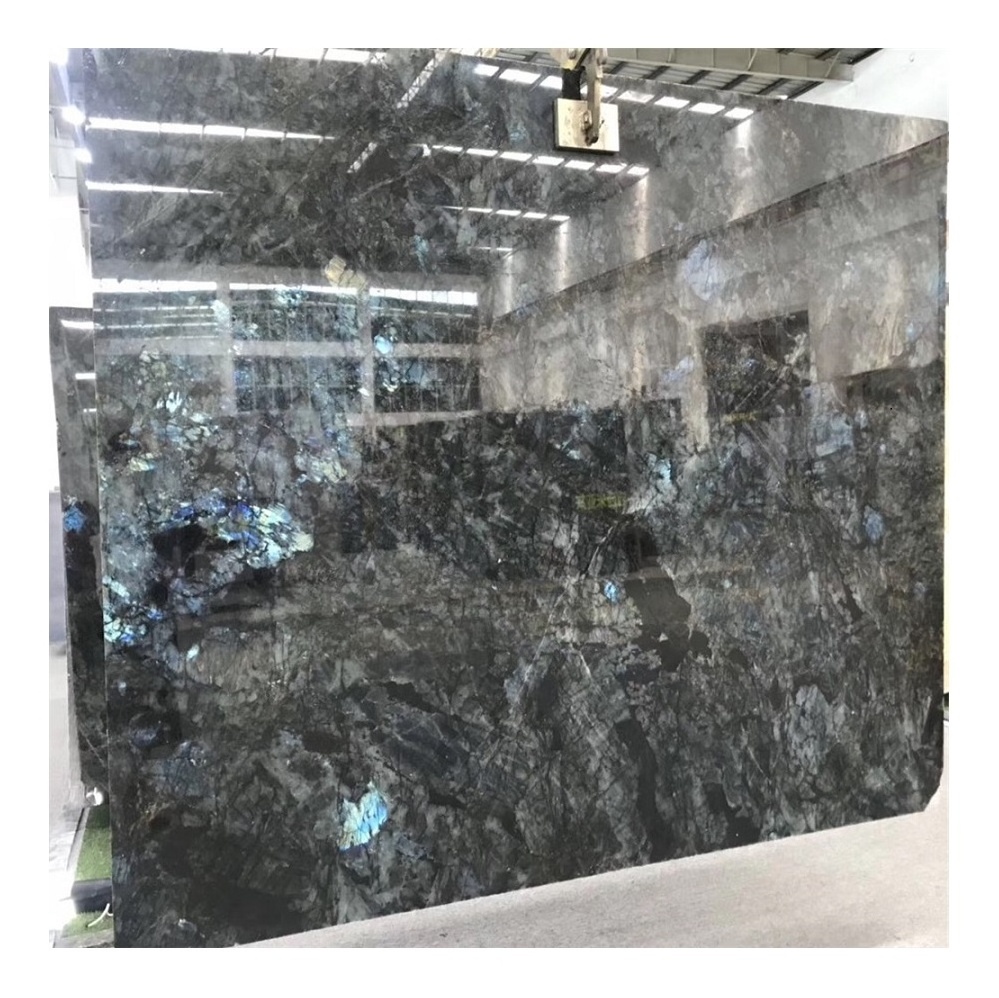 Galactic Labradorite Blue Granite Slab Price for Wall and Flooring Tiles Decoration Sinoscenery 1/-1mm