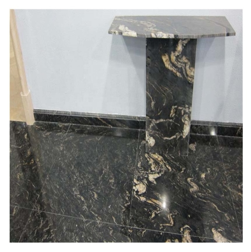 Magma Black Gold Granite Price for Wall Floor Tiles Wall and Floor Decoration Gang Saw Slab Polished Sinoscenery Lifetime 1/-1mm