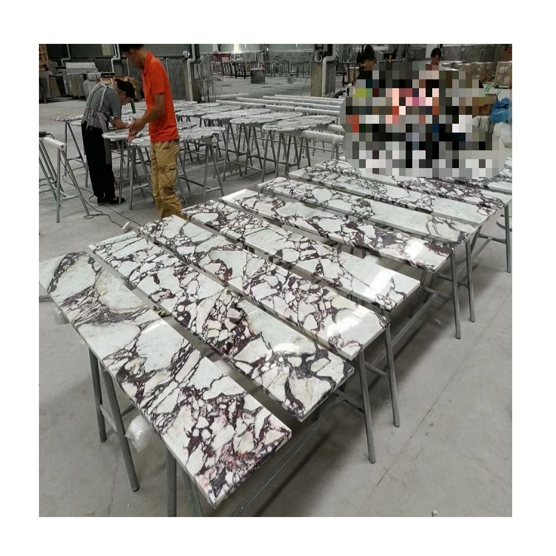 Calacatta viola white marble violet slabs with purple veins