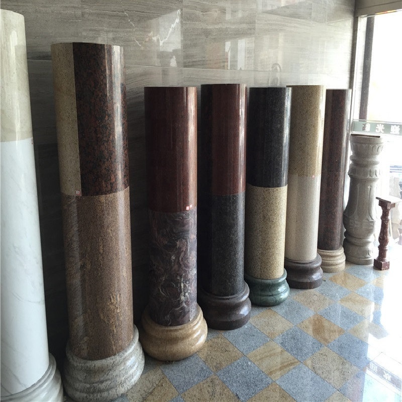 Gate Pillar Tiles Decorative Columns for Grey Granite Stone House Decoration Hollow Modern Design Acceptable SINOSCENERY