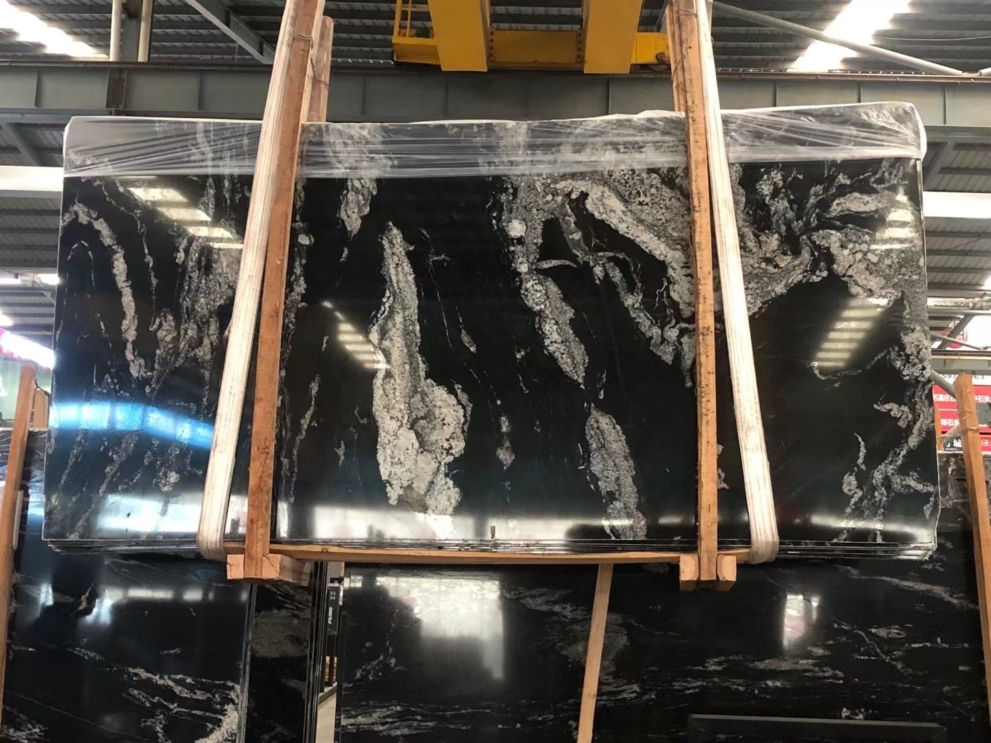 Titanium black volcano granite price for slabs and tiles