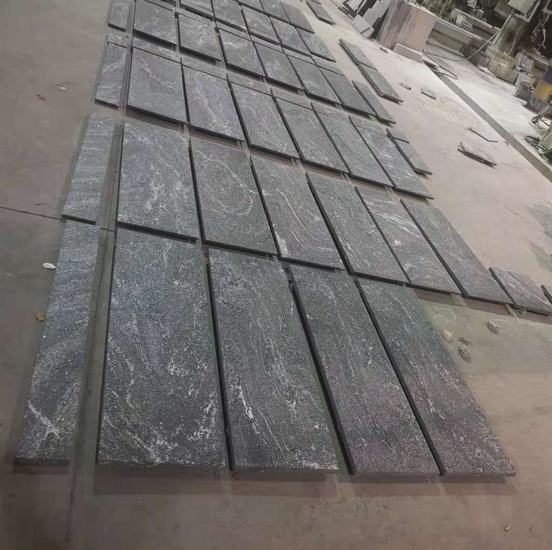 Titanium black volcano granite price for slabs and tiles