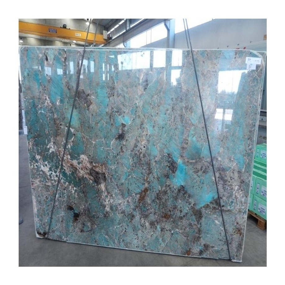 Granite Green Luxurious Slabs Turquoise Wall and Floor Decoration Big Slab Polished with Top Quality Amazonite Sinoscenery Hotel