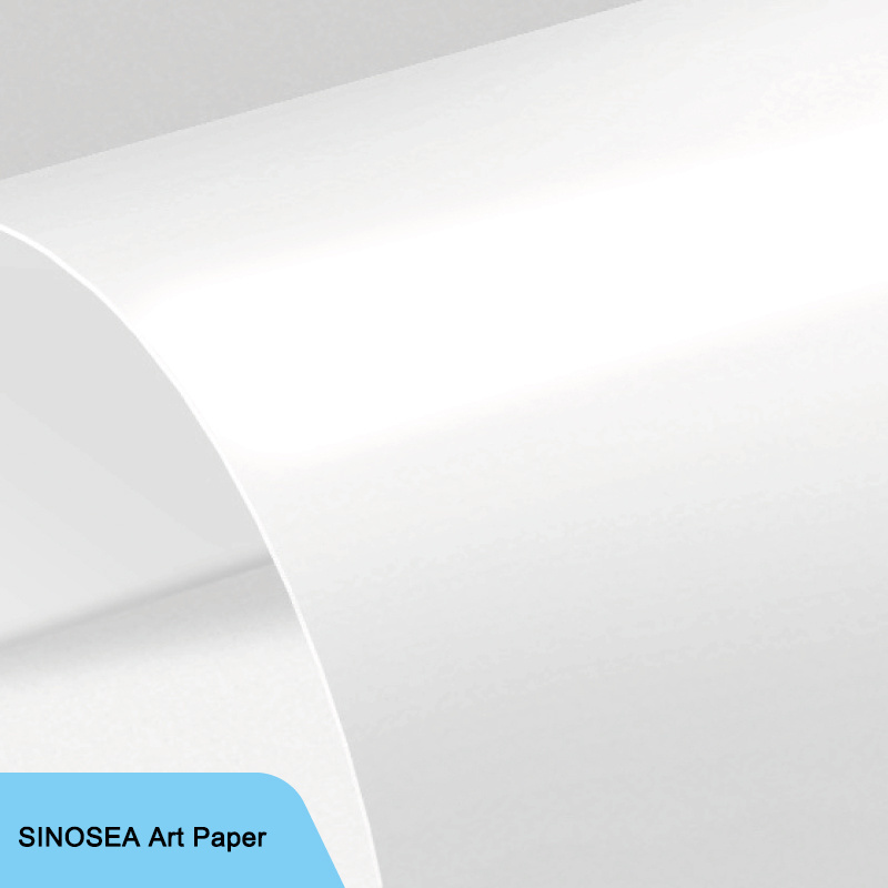 Offset Printing Glossy Chrome Paper Art Board Coated Paper Two Side Coated White Paper For Print Book