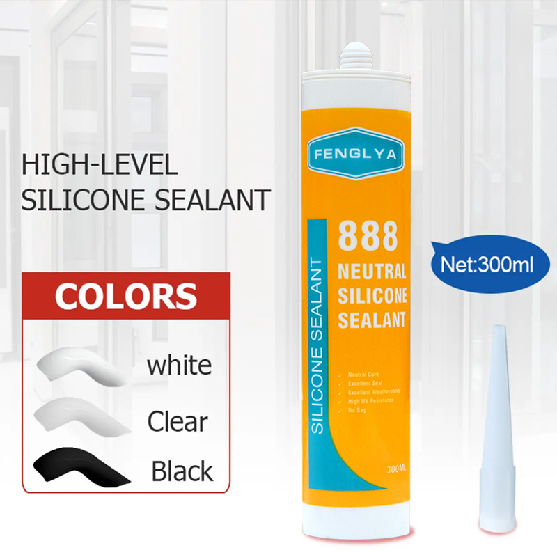 Promotion mold resistance weatherproof transparent acetic silicone sealant for big glass