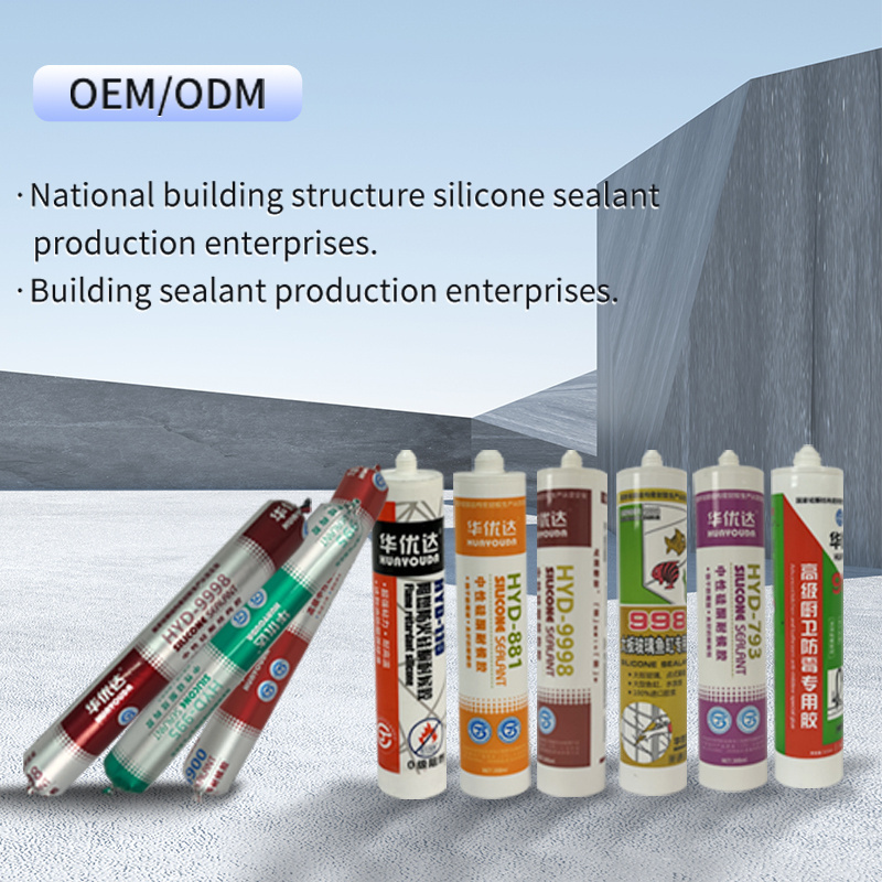 Adhesive Construction Caulking Clear  Waterproof Silicone Sealant Window Frame Glass Curtain Wall Silicone Sealant