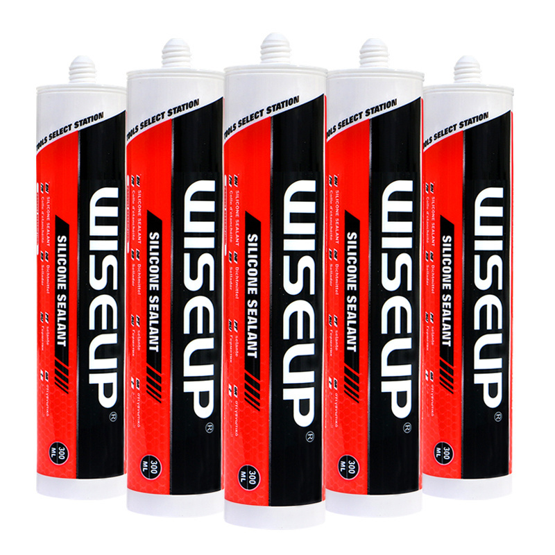 Mildew Resistant Non Acidic Silicone Sealant Mold Proof Clear Liquid Low Odor Fast Dry Caulk For Bathroom