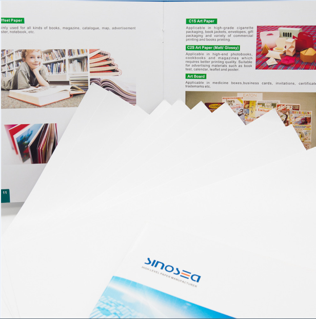 Sinosea High Quality C2S 157g Art Paper Glossy Art Bond Paper