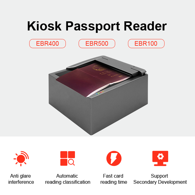 OCR kiosk  smart scanner Automatic Passport ID Card Reader for Access Control System