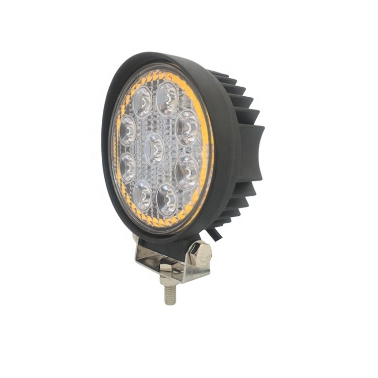 27W LED auto work Light with Halo Angel Eye Yellow Turning Light Function  CE & Rohs