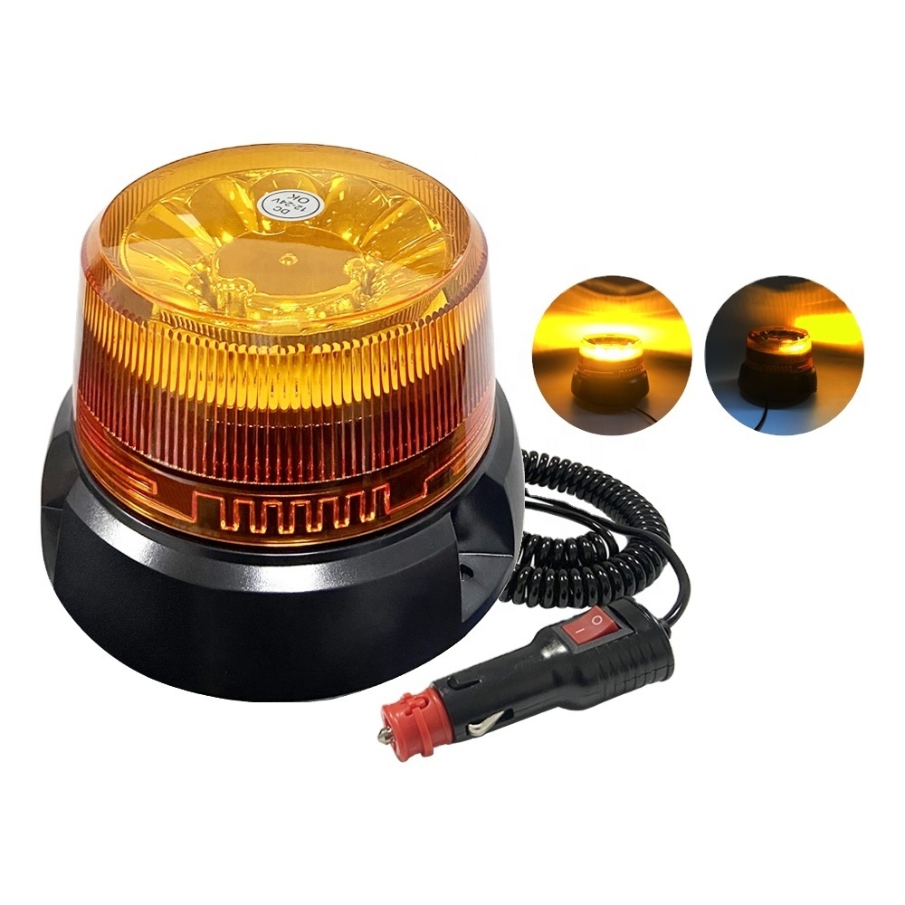 12watts LED beacon manufacturer supplier rotating flashing warning light with magnetic base