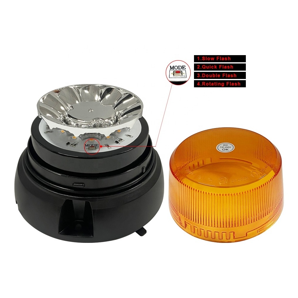 12watts LED beacon manufacturer supplier rotating flashing warning light with magnetic base