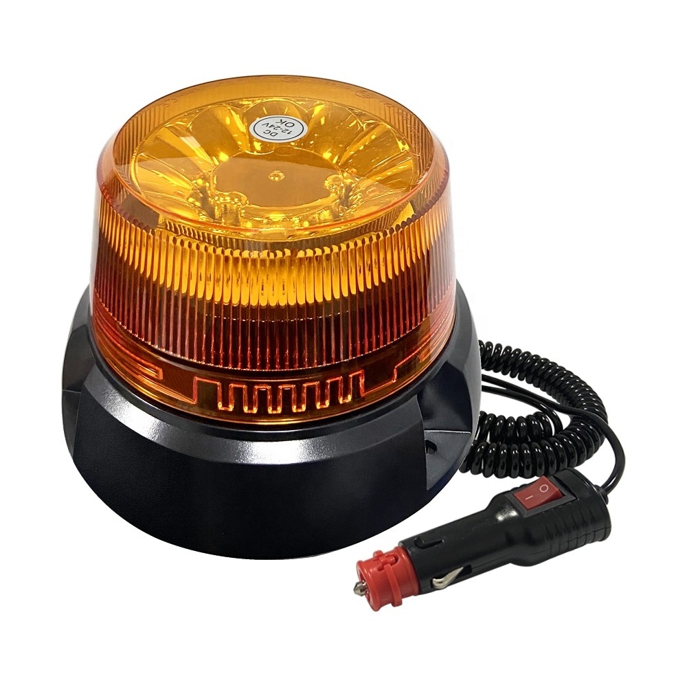 12watts LED beacon manufacturer supplier rotating flashing warning light with magnetic base