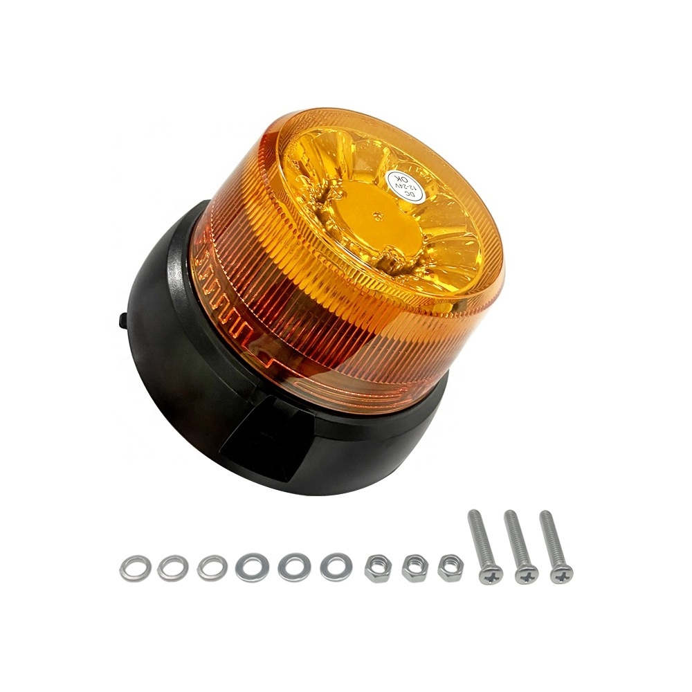 12watts LED beacon manufacturer supplier rotating flashing warning light with magnetic base