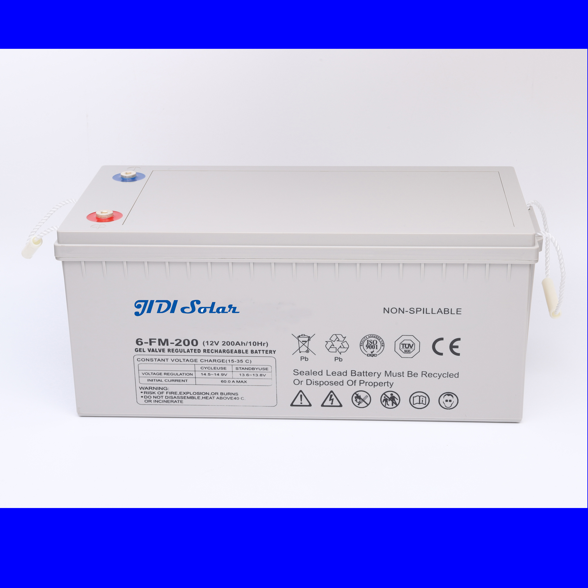 Jidi Solar Free maintenance gel battery 12v 200ah salt water battery