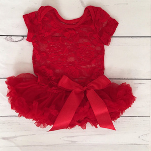 Baby Girl 1st birthday lace tutu bodysuit tutu outfit-newborn tutu dress