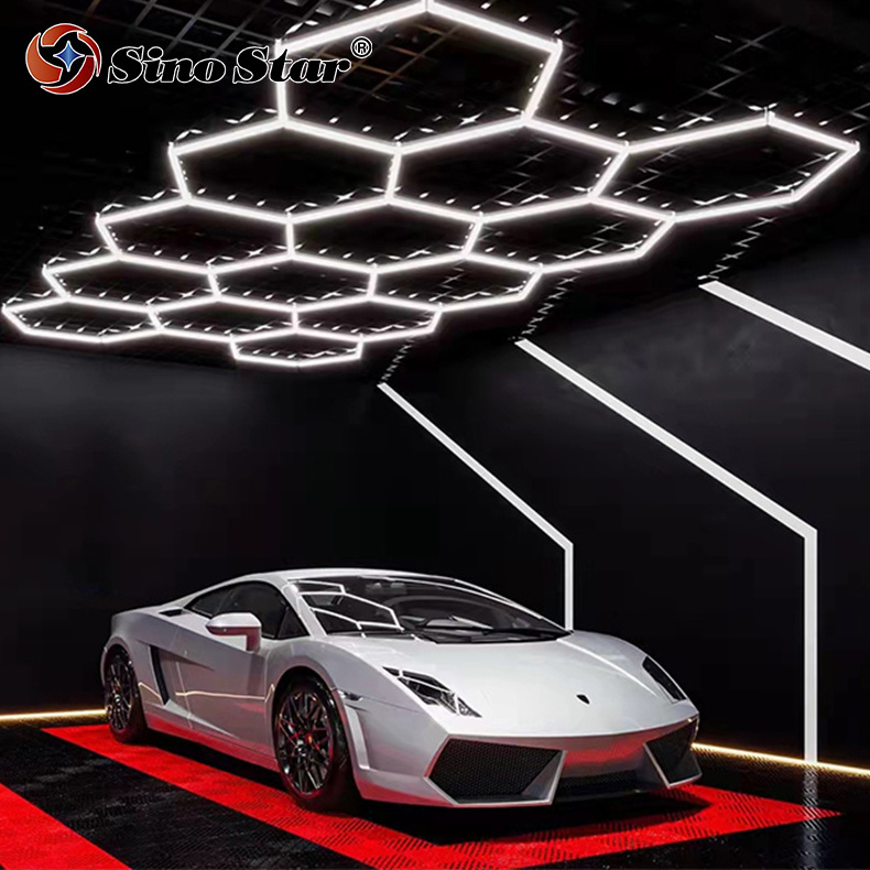 STC202 3M*5.25M Customer easy to install Good use for Beauty salon garage lighting led ceiling hexagon/Honeycomb lights