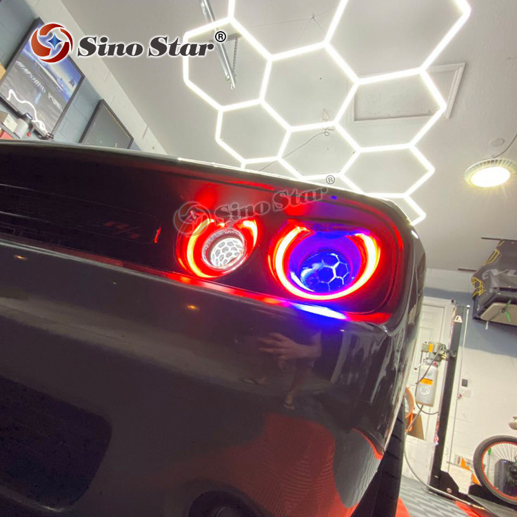 Sino star Factory direct sale the hive design hexagon LED light/garage led light/hexagonal grid led light for car care workshop