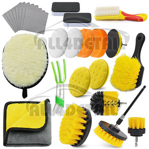 28Pcs Car Detailing Kit Interior Detailing kit Detail Drill Brush Cleaning Tools Set for Cleaning Wheels Auto Interior Exterior