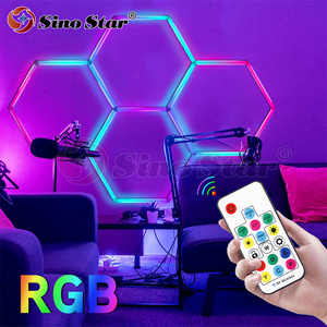 1707*2444mm 34W Club Hotel Shop Supermarket Corridor Honeycomb RGB Hexagon Led Light Use For Garage/Bar/Gaming/Party