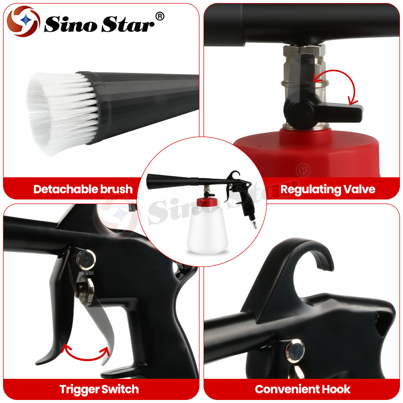 12500RPM 1L High Pressure Tornado Tornador Car Cleaning Air Gun For Car Interior SP00257