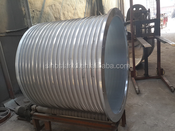 paper mill stainless steel pressure screen inflow hole basket