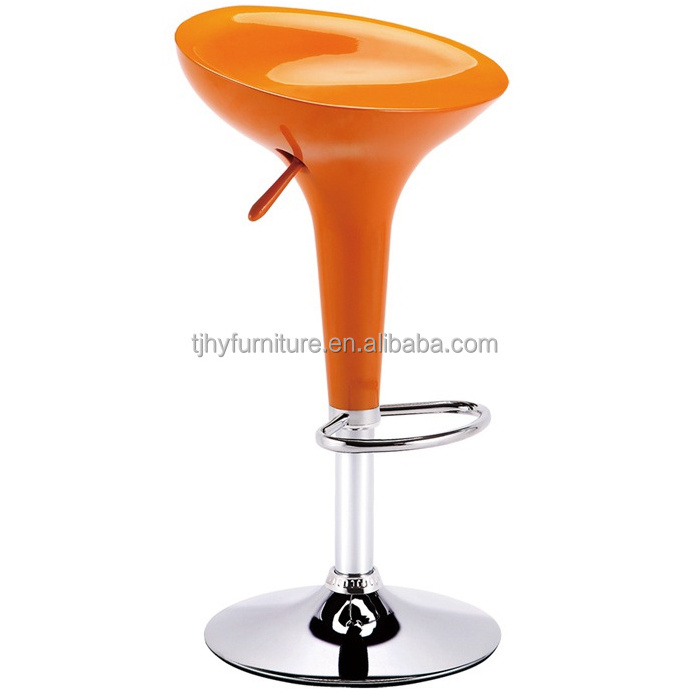 Wholesale Used ABS Seat+Electroplated Metal Base Home Bar Furniture Sports Bar Chair for sale