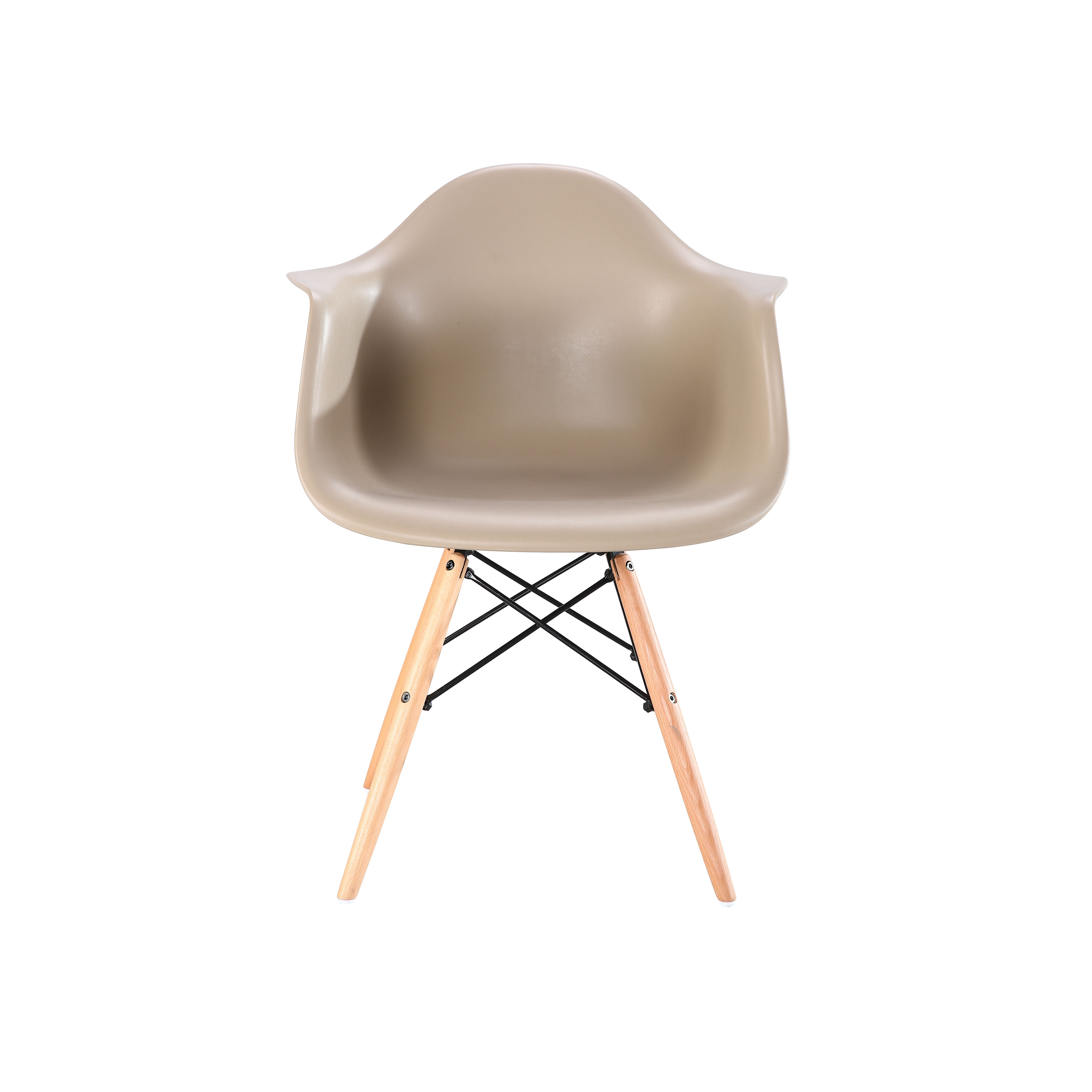 Luxury Modern Leisure Vintage Scandinavian Design Furniture Stackable White Shell Back Plastic Seat Metal Dining Chair