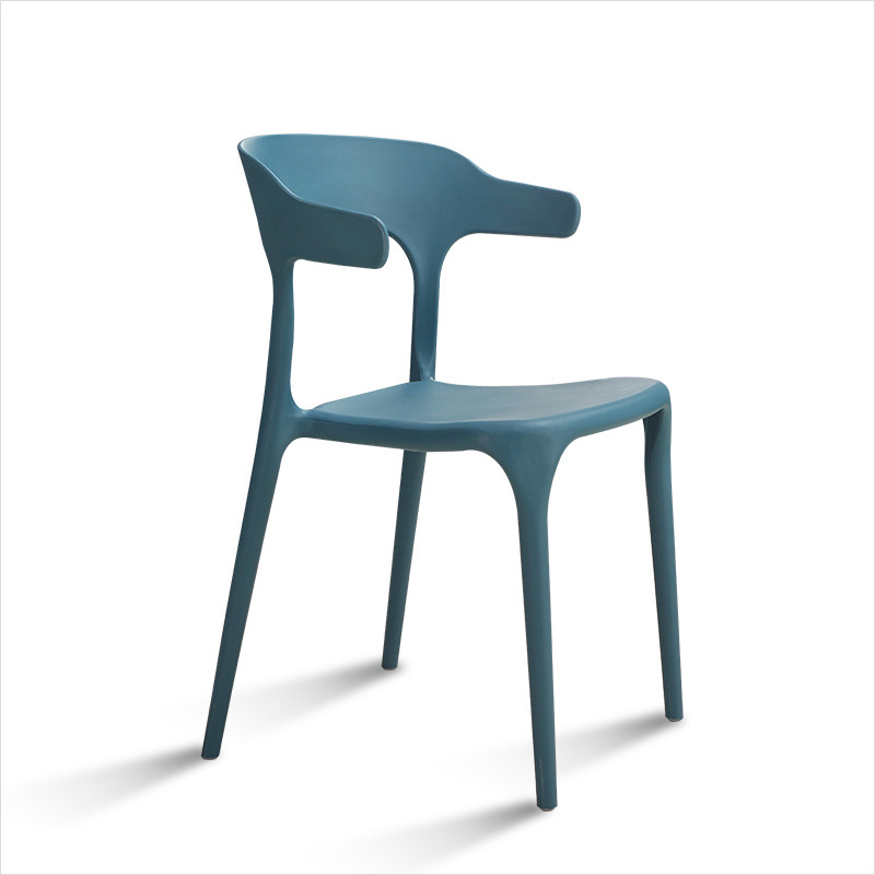 Design Nordic Simple Restaurant Durable Thickened Colorful Saving Space Stackable Plastic Chairs For Small Dining Room