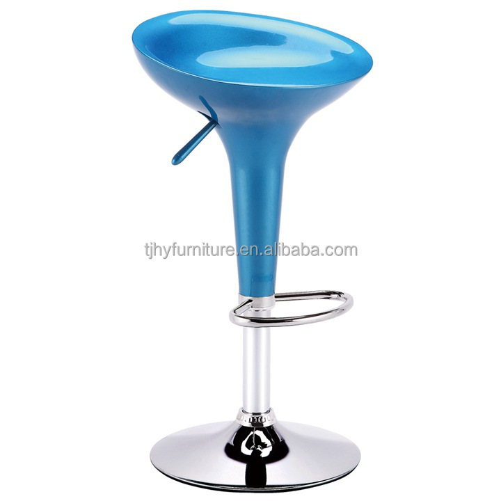 Wholesale Used ABS Seat+Electroplated Metal Base Home Bar Furniture Sports Bar Chair for sale