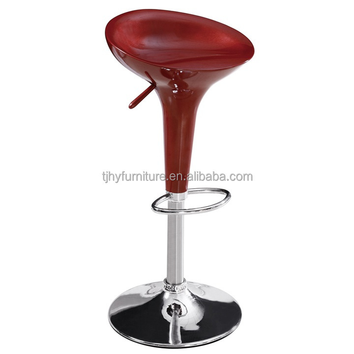 Wholesale Used ABS Seat+Electroplated Metal Base Home Bar Furniture Sports Bar Chair for sale