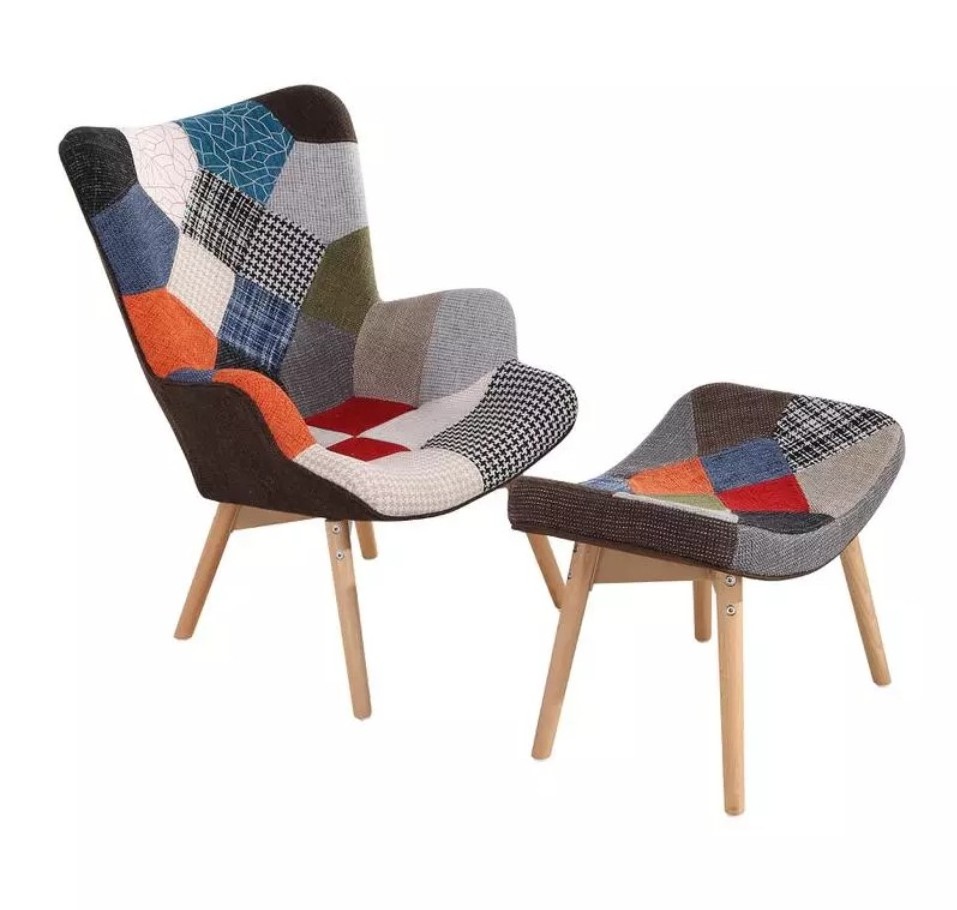 Hot Sale Wooden Fabric Backrest Modern Rocking Chair For Living Room