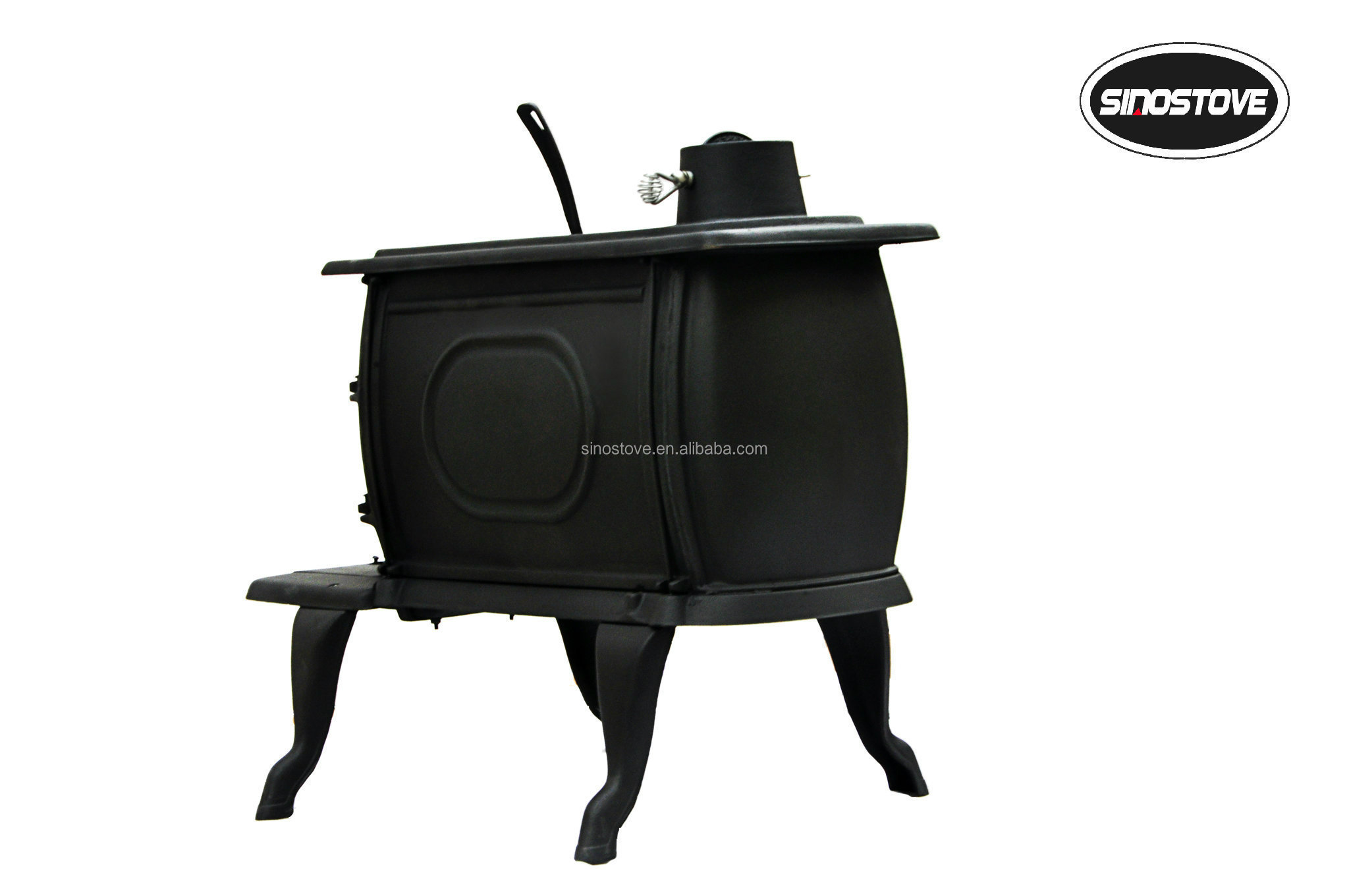 wood burning cast iron stove indoor / outdoor fireplace