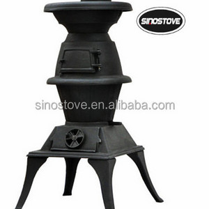 free standing cast iron small fireplace/ pot belly stove