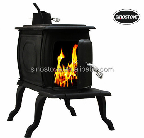 wood burning cast iron stove indoor / outdoor fireplace