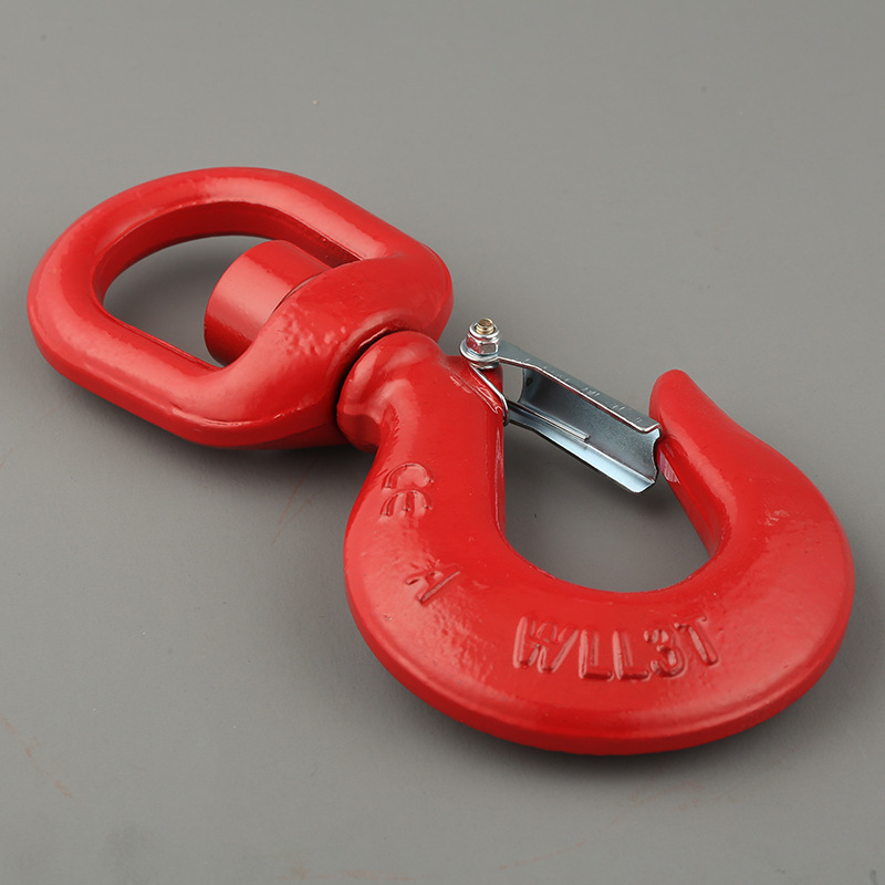 Drop Forged Chain Hoist Lifting Crane Hook Swivel Hoist Hook with Safety Latch