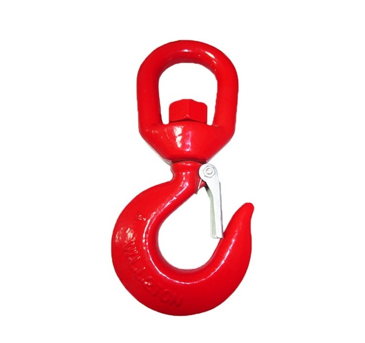 Drop Forged Chain Hoist Lifting Crane Hook Swivel Hoist Hook with Safety Latch