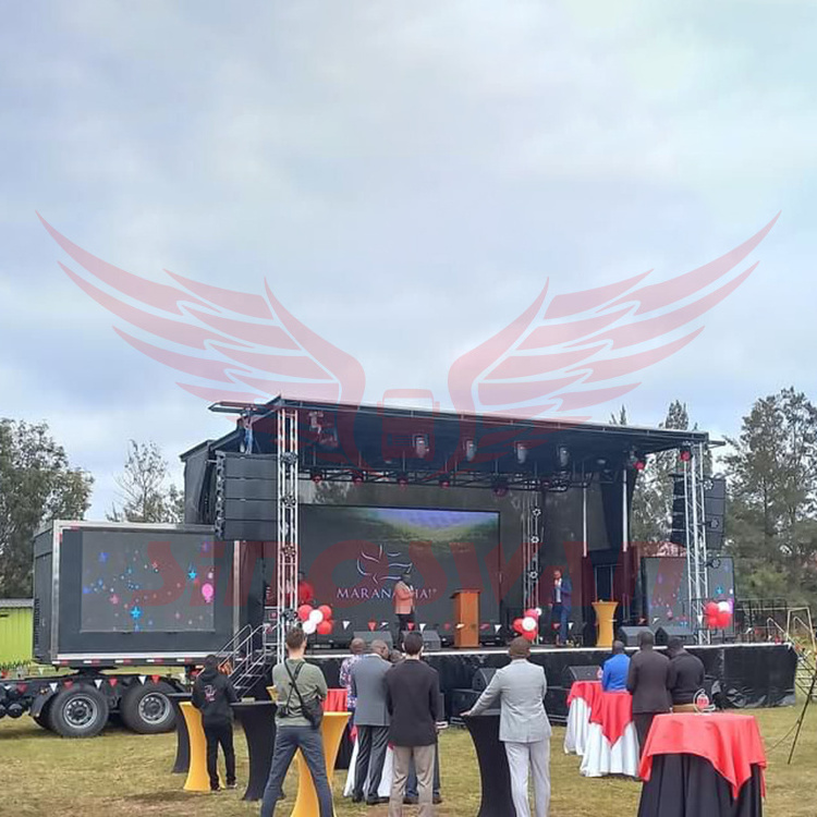 mobile stage truck roadshow component outdoor  gospel truck campigns election truck trailer Mobile Stage Trailer