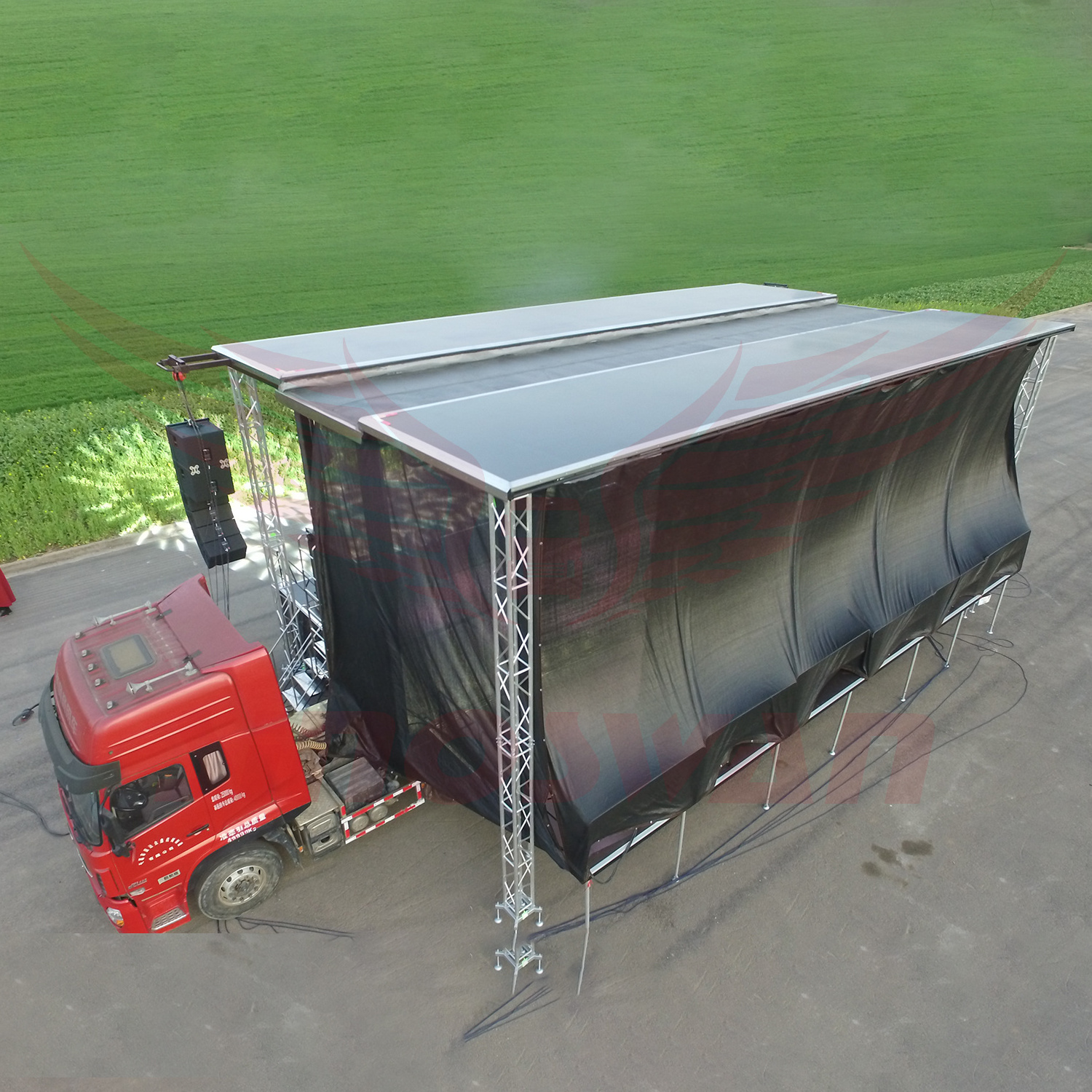 High Quality Exhibition evangelism stage president election stage truck outdoor event Mobile Stage Trailer for concert event