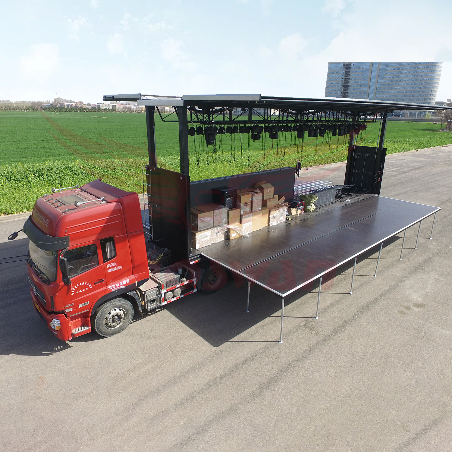 High Quality Exhibition evangelism stage president election stage truck outdoor event Mobile Stage Trailer for concert event