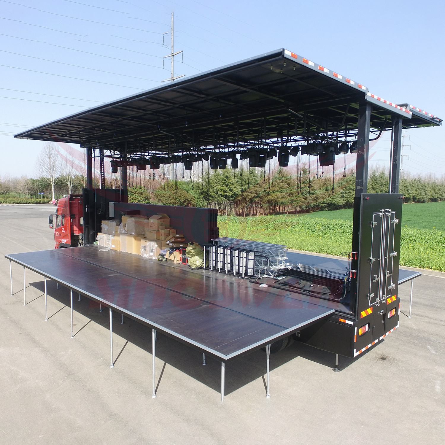 High Quality Exhibition evangelism stage president election stage truck outdoor event Mobile Stage Trailer for concert event