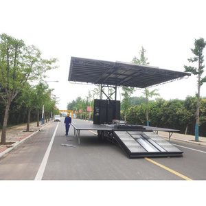 Flow Stage Truck Mobile Stage Trailer Used Portable Mobile Trailer stages with hydraulic system for sale