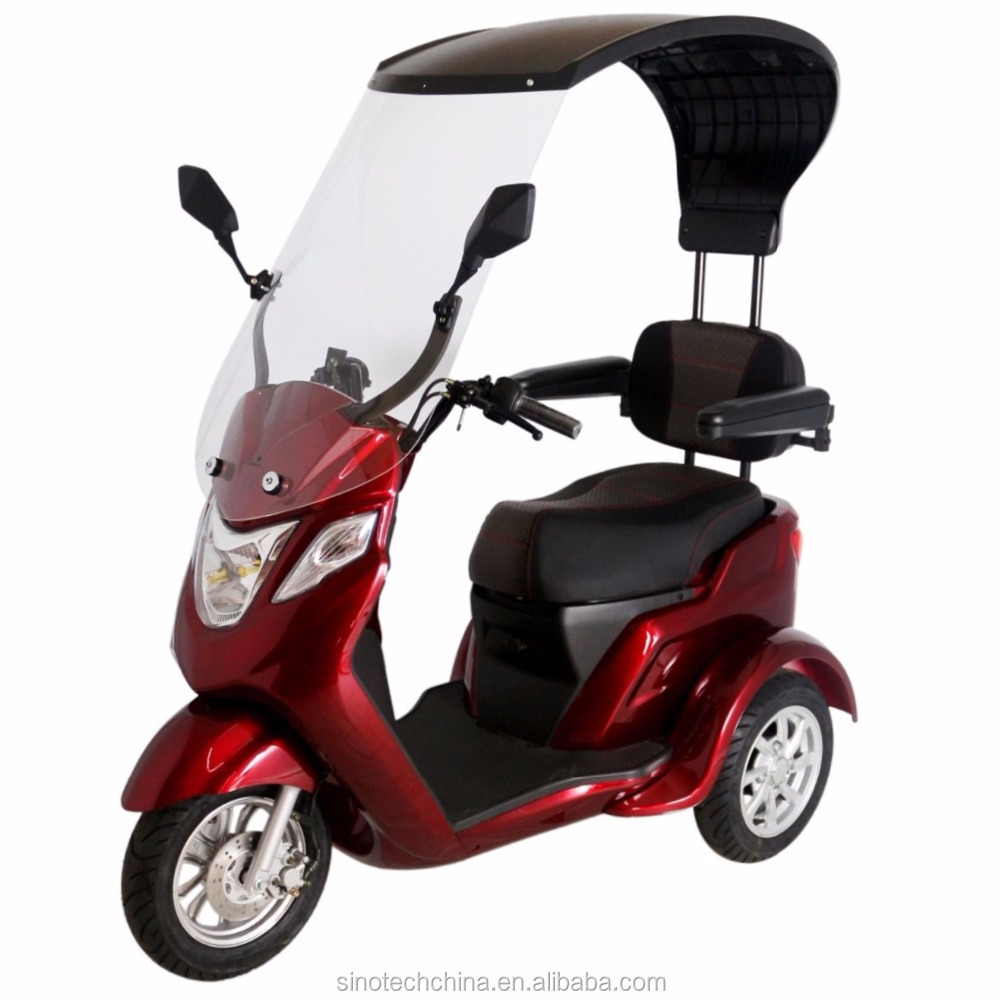 NEW Sport Traveller 3 Wheeled Power Mobility Scooter With Roof Rain Cover Sun Shade