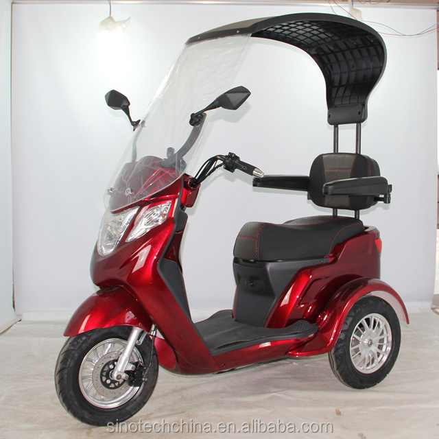 NEW Sport Traveller 3 Wheeled Power Mobility Scooter With Roof Rain Cover Sun Shade