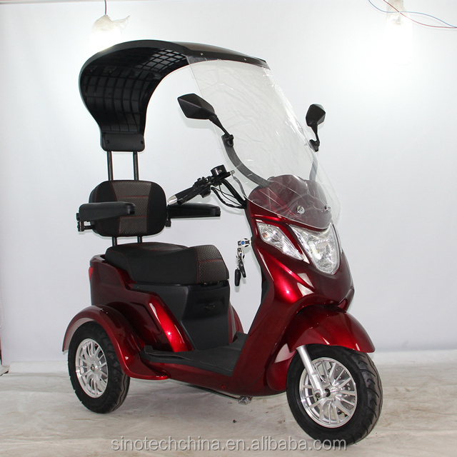 NEW Sport Traveller 3 Wheeled Power Mobility Scooter With Roof Rain Cover Sun Shade