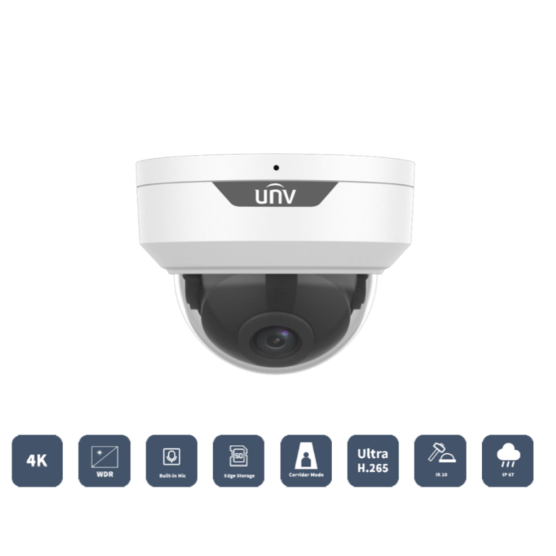 uniview OEM CCTV System IP Camera 4MP IP Dome Camera With SD Card IPC324SS-ADF28(40)K-I1