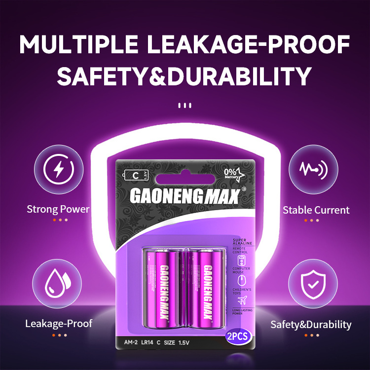 Factory gaonengmax lr14 C 1.5v alkaline dry cell lr14 alkaline battery