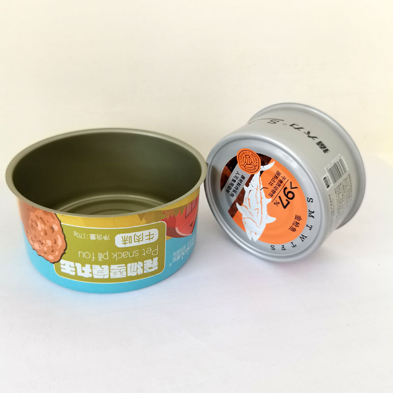 307*108 307*109 307*110 5oz 6oz 180g 185g tin cans empty tinplate jar factory price for mackerel dog cat wet pet food canning