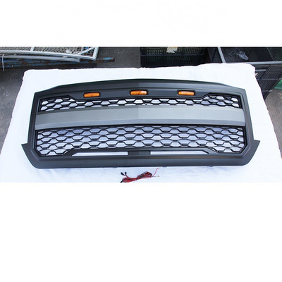 Front  matt Black Grille For  Chevrolet Silverado 1500 2016-2018 with LED Amber Lights