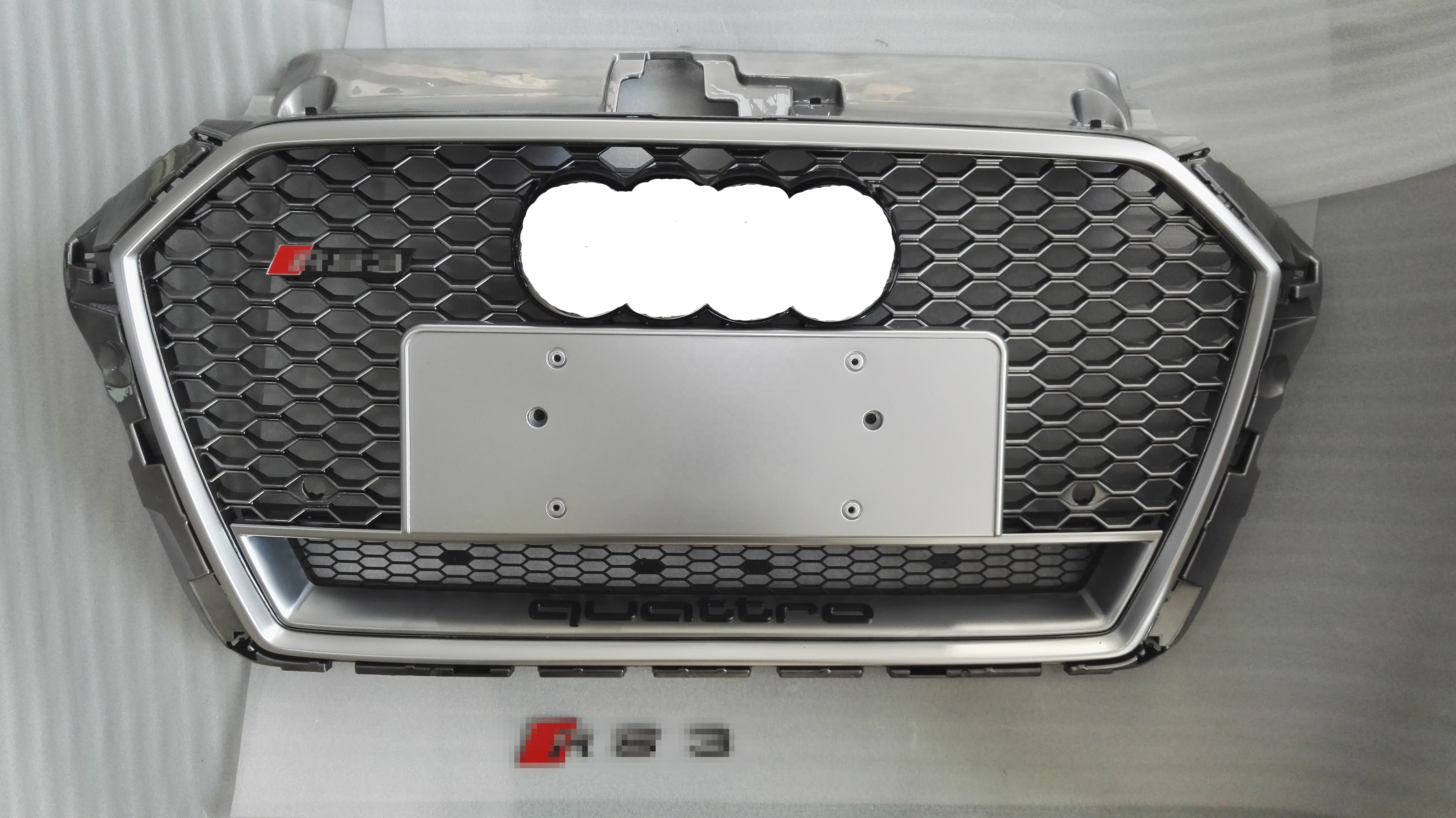 RS3 Grille Front Bumper Grill Fit For Audi A3 RS3 2017 Full grid Grill